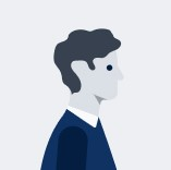 Coloured drawing of a man