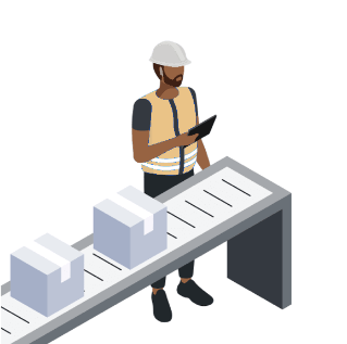 Isometric view of a man