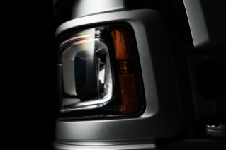 Detailed view of front truck light