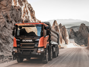 Truck on road