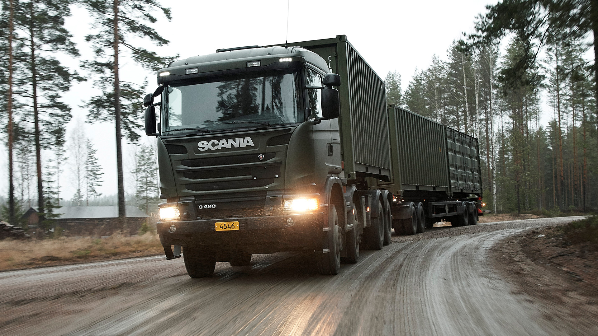 Scania G 490 CB 8x6, container/hooklift.