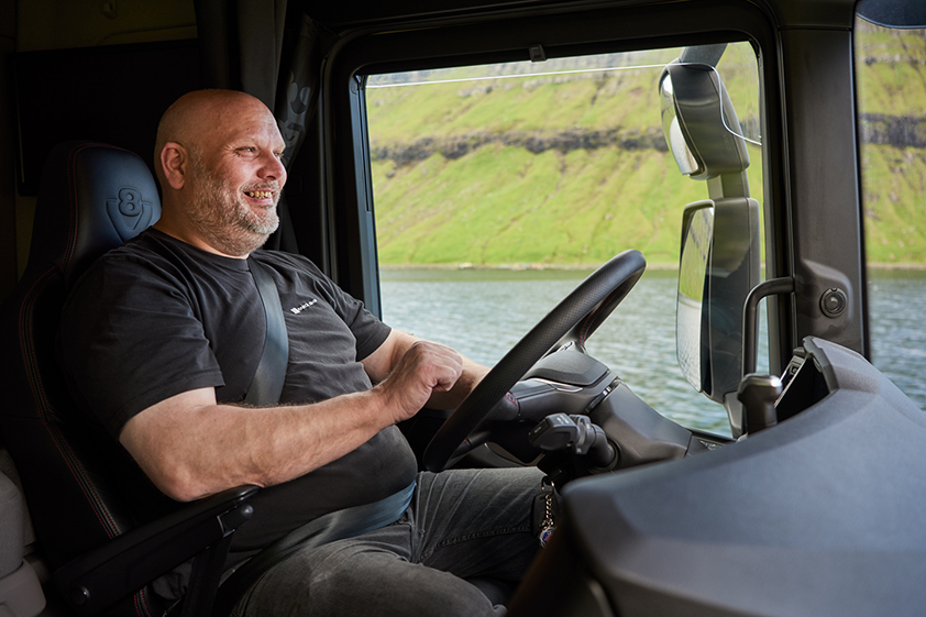 Scania electric truck driver