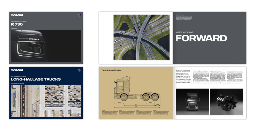 Brochure grid examples