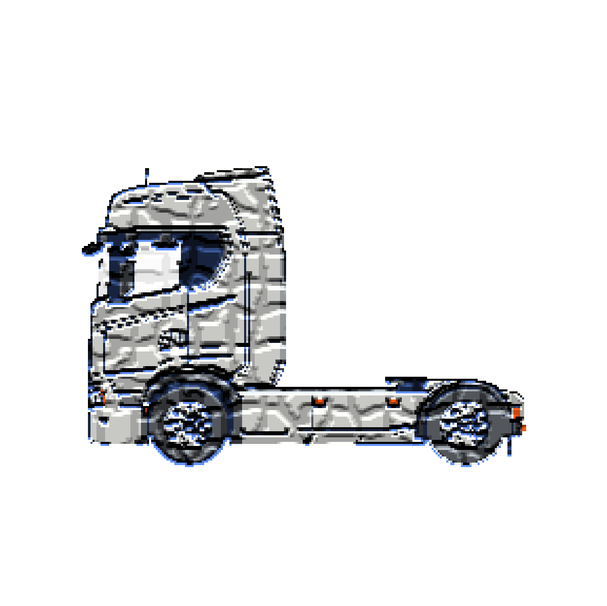 Illustration of truck with strange effect