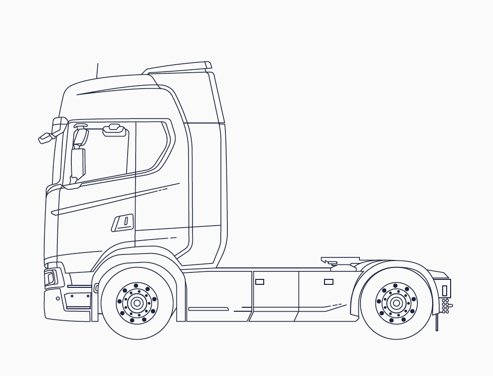 Outline illustration of truck