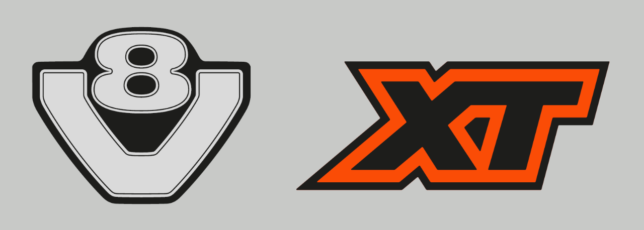 V8 and XT symbol