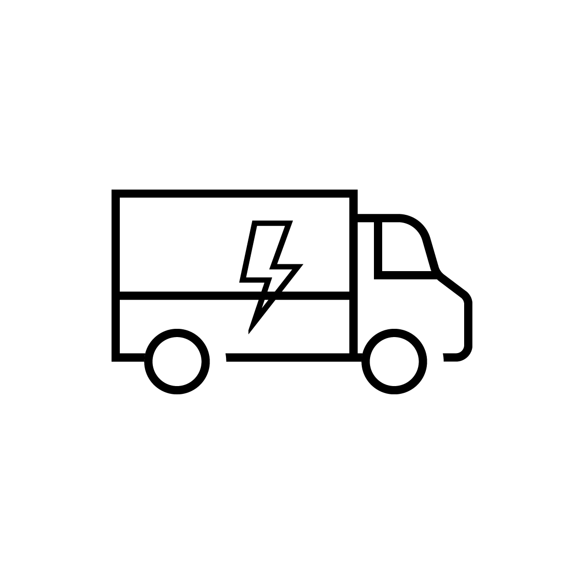 Pictogram of truck with flash