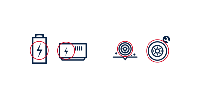 Illustration of how pictogram elements should be reused