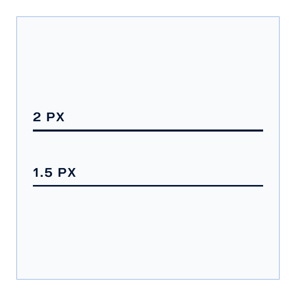 Stroke width 2px and 1.5px