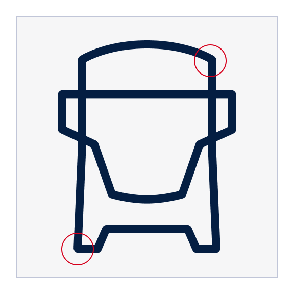 Truck pictogram with rounded corners