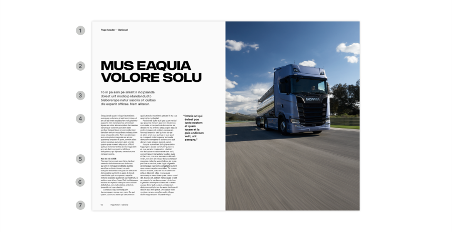 Example of how to use Scania Sans