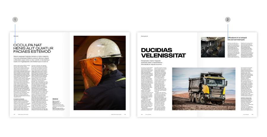 Example of how to use Scania Sans