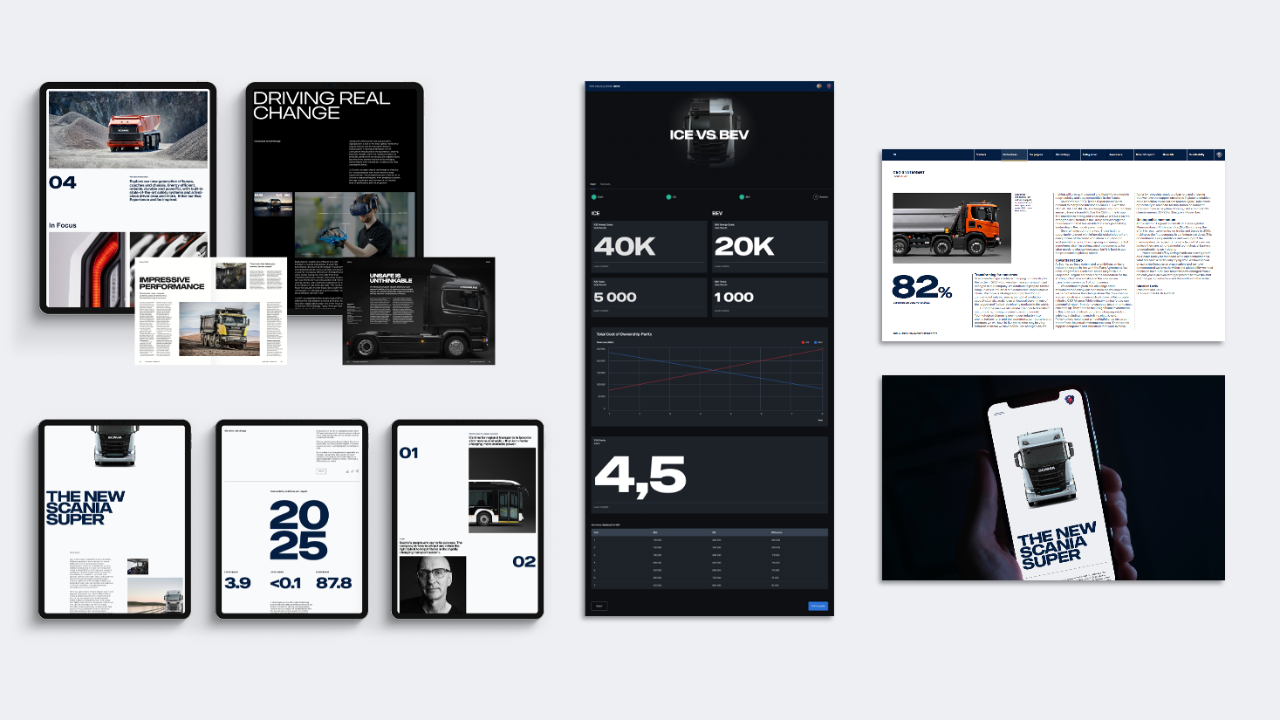 Examples of use of Scania Sans