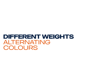 Text with different weights and colours