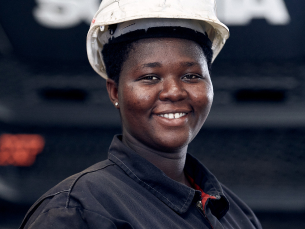 Female service technician