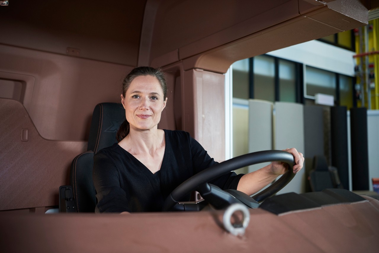 Woman in truck