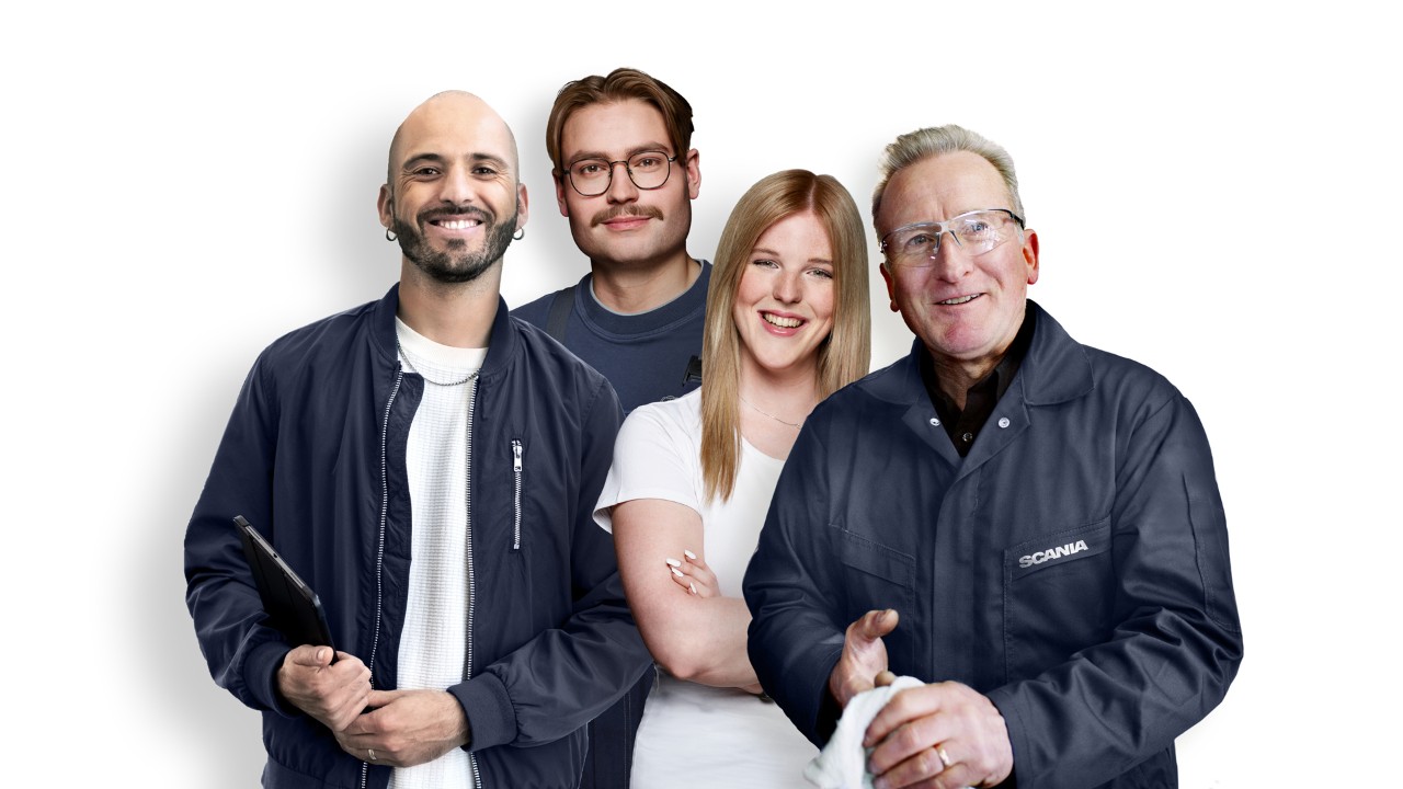 Vier Mitarbeiter von Scania 