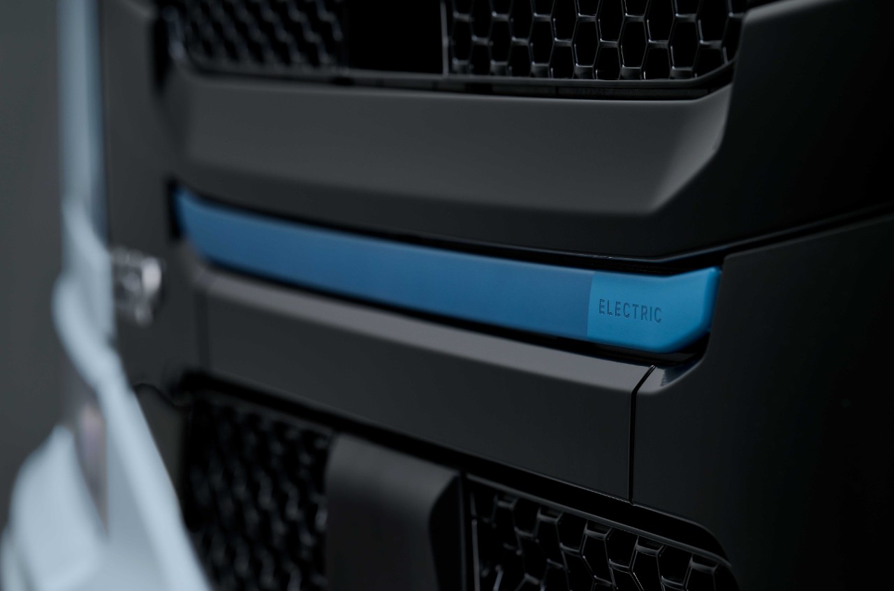 front på ellastbil från Scania