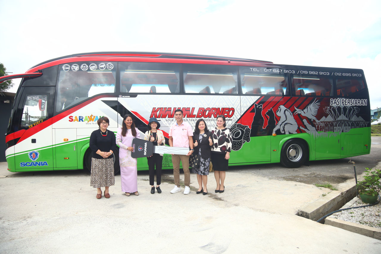 The first Scania New Bus Generation and the first Euro 5 Semi Hi-Deck Tour Coach in Sarawak