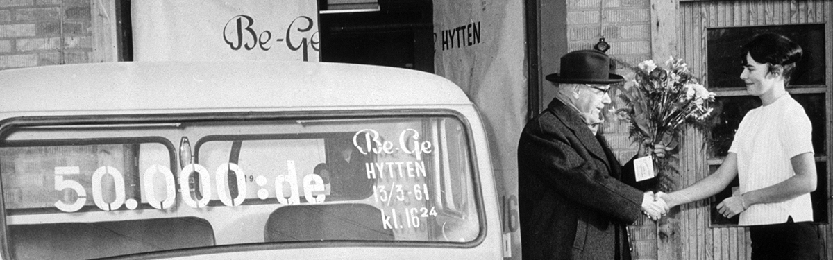 Bror-Göthe Persson vid Be-Ge-hytten