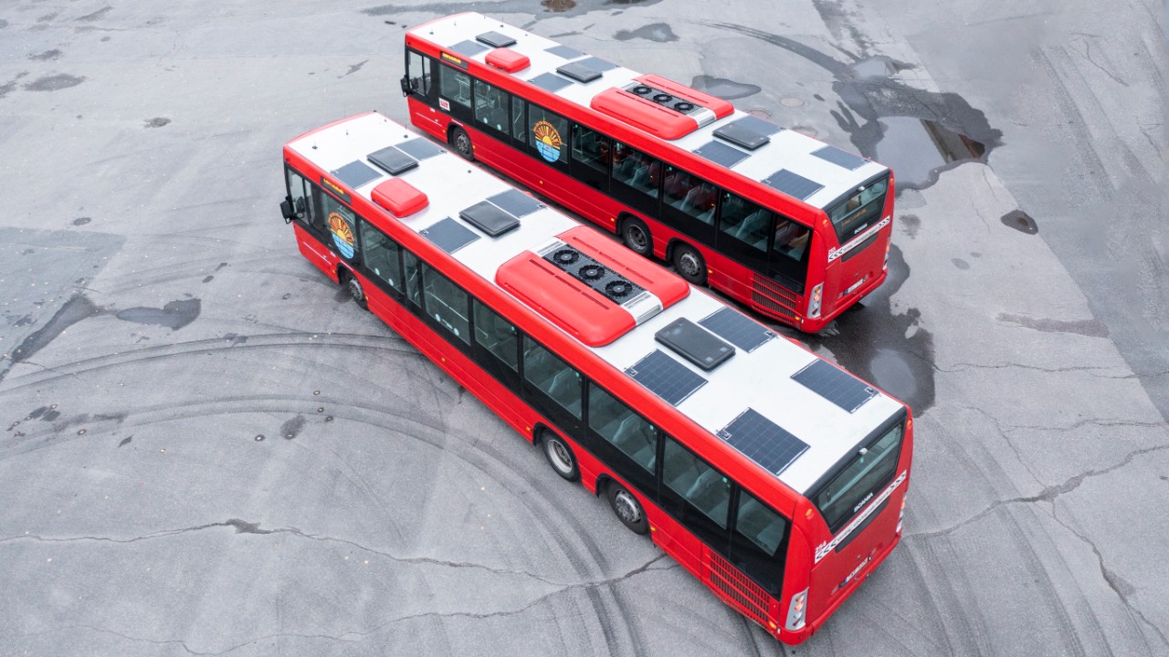 Luleå Lokaltrafik först i Sverige med solcellshybridbussar 