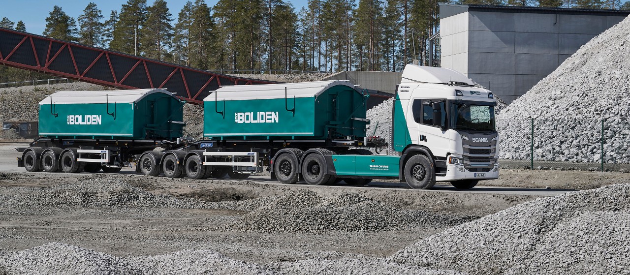 dragbil för gruvindustrin