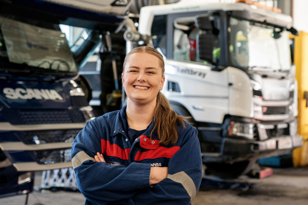 Heavy Vehicle Technician standing in workshop
