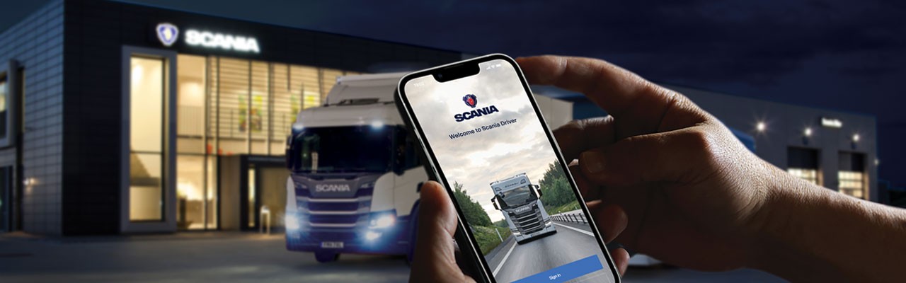 Scania Driver app on mobile 