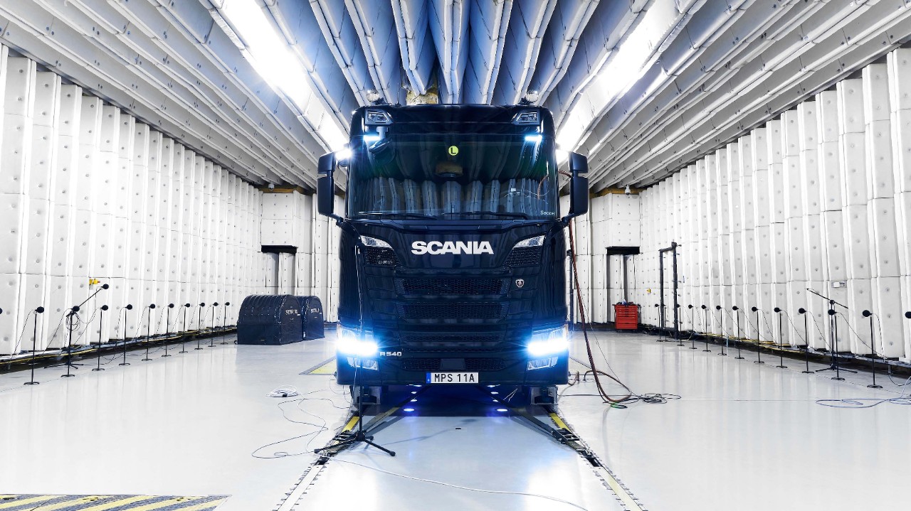 Scania´s climate wind tunnel in Södertälje